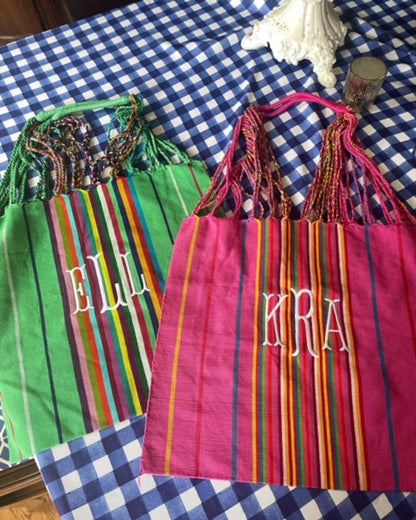 Striped Beach Bag